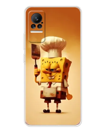 Чехол для Xiaomi Civi 1S с картинкой «Губка Боб повар»