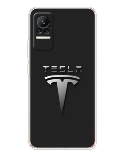 Чохол для Xiaomi Civi 1S з картинкою «Сталевий логотип Tesla»