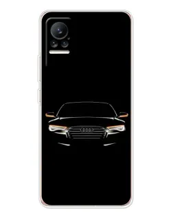Чехол для Xiaomi Civi 1S с картинкой «Audi — ночной контур»