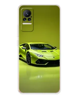 Чехол для Xiaomi Civi 1S с картинкой «Салатовый Lamborghini Huracan»