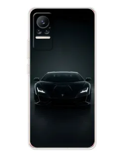 Чехол для Xiaomi Civi 1S с картинкой «Черный Lamborghini Aventador»