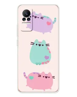 Чехол для Xiaomi Civi 1S с картинкой «Pusheen трио»