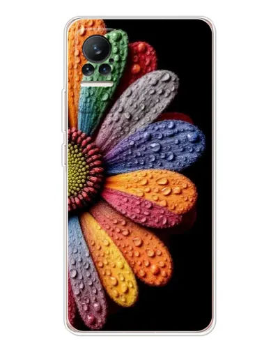 Чехол для Xiaomi Civi 1S с картинкой «Радужный цветок»
