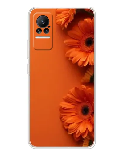 Чехол для Xiaomi Civi 1S с картинкой «Оранжевые герберы»