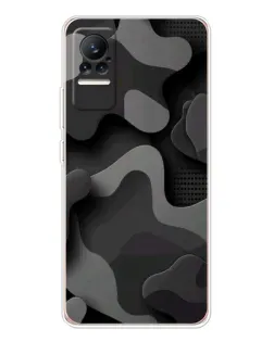Чохол для Xiaomi Civi 1S з картинкою «Темний абстрактний камуфляж»