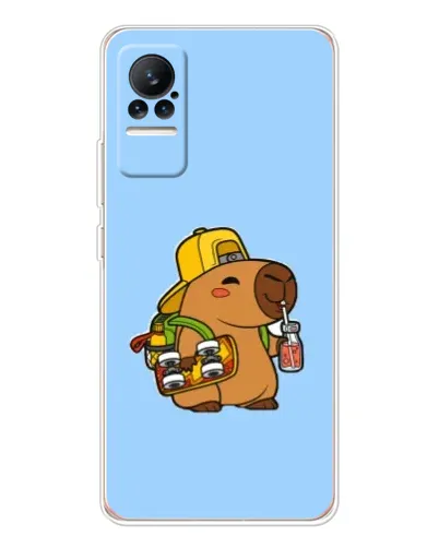Чохол для Xiaomi Civi 1S з картинкою «Капібара на скейті»