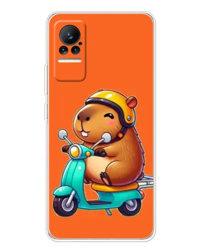 Чохол для Xiaomi Civi 1S з картинкою «Капібара на скутері»