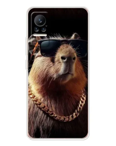Чохол для Xiaomi Civi 1S з картинкою «Капібара золотий ланцюг»