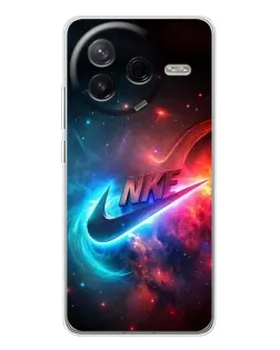 Чехол для Xiaomi Civi 4Pro с картинкой «Огненный логотип Nike»