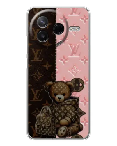 Чехол для Xiaomi Civi 4Pro с картинкой «Мишка в стиле LV»