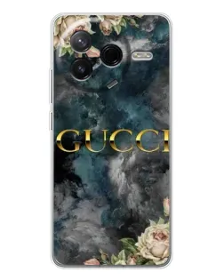 Чехол для Xiaomi Civi 4Pro с картинкой «Абстрактные цветы Gucci»