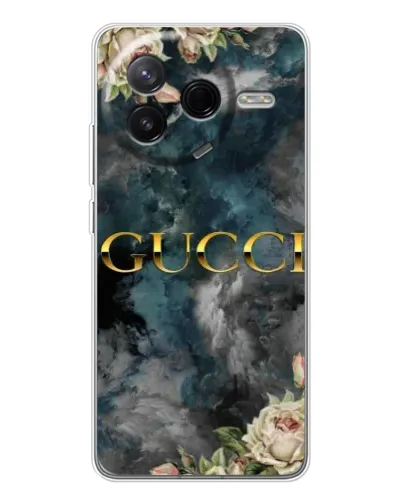 Чехол для Xiaomi Civi 4Pro с картинкой «Абстрактные цветы Gucci»