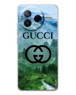Чехол для Xiaomi Civi 4Pro с картинкой «Gucci — горный пейзаж»