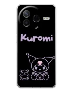Чохол для Xiaomi Civi 4Pro з картинкою «Kuromi — чорний мінімалізм»