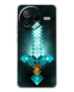 Чехол для Xiaomi Civi 4Pro с картинкой «Алмазный меч неон»