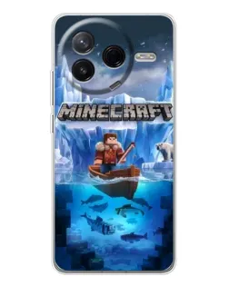 Чехол для Xiaomi Civi 4Pro с картинкой «Minecraft ледяной мир»