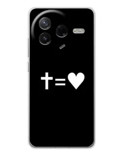 Чехол для Xiaomi Civi 4Pro с картинкой «Крест и Сердце»