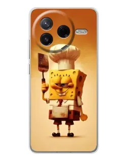 Чохол для Xiaomi Civi 4Pro з картинкою «Губка Боб кухар»