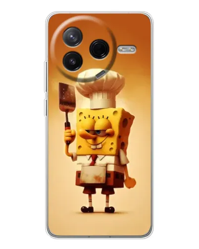 Чохол для Xiaomi Civi 4Pro з картинкою «Губка Боб кухар»