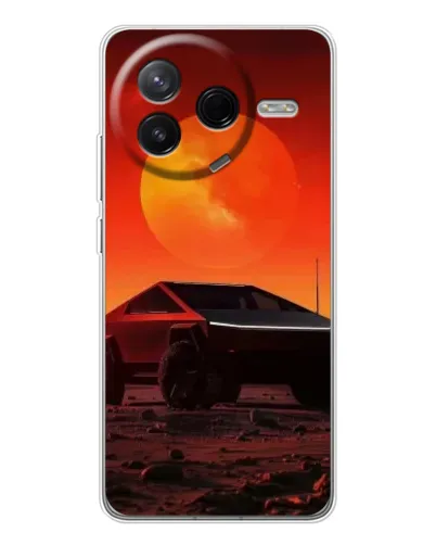 Чехол для Xiaomi Civi 4Pro с картинкой «Cybertruck на Марсе»