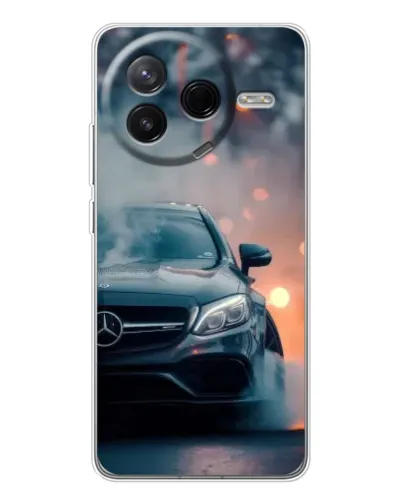 Чехол для Xiaomi Civi 4Pro с картинкой «Mercedes — ночной город»