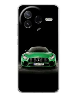 Чехол для Xiaomi Civi 4Pro с картинкой «Mercedes — неоновый лого»