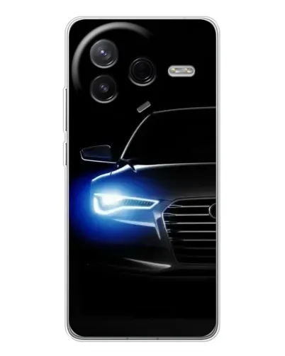 Чехол для Xiaomi Civi 4Pro с картинкой «Неоновый взгляд Audi»