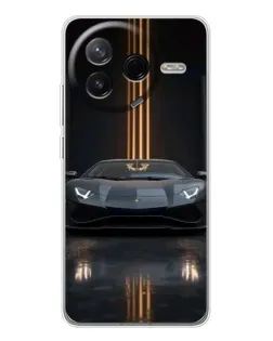 Чохол для Xiaomi Civi 4Pro з картинкою «Lamborghini золоті лінії»