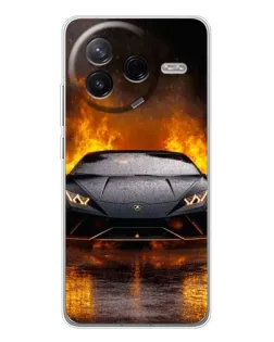 Чохол для Xiaomi Civi 4Pro з картинкою «Lamborghini у вогні»