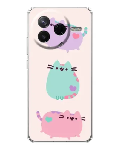 Чехол для Xiaomi Civi 4Pro с картинкой «Pusheen трио» Чехол для Xiaomi Civi 4Pro с картинкой «Pusheen трио»