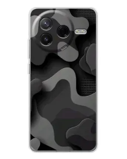 Чохол для Xiaomi Civi 4Pro з картинкою «Темний абстрактний камуфляж»