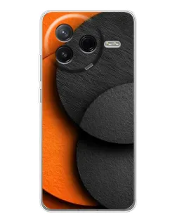 Чохол для Xiaomi Civi 4Pro з картинкою «Геометрія помаранчевих кіл»