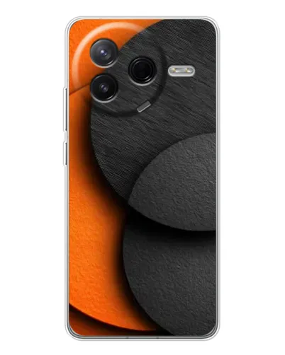Чохол для Xiaomi Civi 4Pro з картинкою «Геометрія помаранчевих кіл»