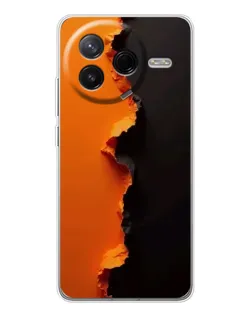 Чохол для Xiaomi Civi 4Pro з картинкою «Помаранчевий розлом»