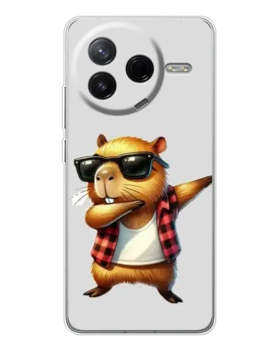 Чехол для Xiaomi Civi 4Pro с картинкой «Капибара рэпер даб»