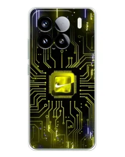 Чехол для Xiaomi Civi 5Pro с картинкой «Nike — золотая искра»