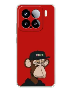 Чохол для Xiaomi Civi 5Pro з картинкою «Bored Ape — червоний фон»