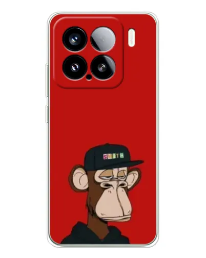 Чехол для Xiaomi Civi 5Pro с картинкой «Bored Ape — красный фон» Чехол для Xiaomi Civi 5Pro с картинкой «Bored Ape — красный фон»