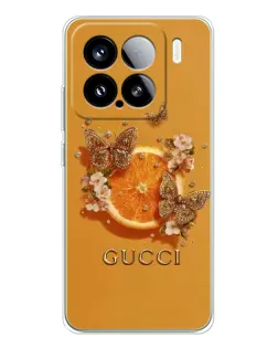Чохол для Xiaomi Civi 5Pro з картинкою «Gucci — золоті метелики»