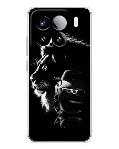 Чохол для Xiaomi Civi 5Pro з картинкою «BMW та лев»