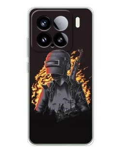 Чохол для Xiaomi Civi 5Pro з картинкою «PUBG — вогняний силует»