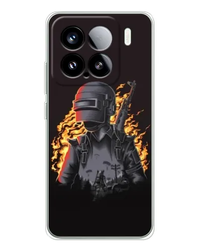Чохол для Xiaomi Civi 5Pro з картинкою «PUBG — вогняний силует»