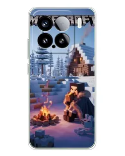 Чохол для Xiaomi Civi 5Pro з картинкою «Зимовий Minecraft»