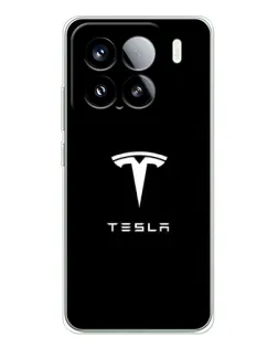 Чохол для Xiaomi Civi 5Pro з картинкою «Tesla White Logo»