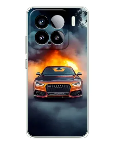 Чохол для Xiaomi Civi 5Pro з картинкою «Audi у вогняному диму»