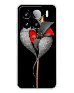 Чохол для Xiaomi Civi 5Pro з картинкою «Срібна фантазійна квітка»