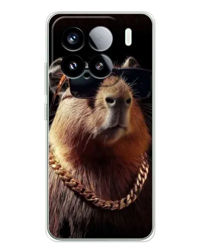 Чохол для Xiaomi Civi 5Pro з картинкою «Капібара золотий ланцюг»