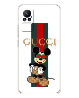 Чохол для Xiaomi Civi з картинкою «Міккі Маус Gucci — смуги»