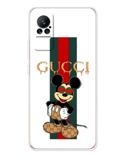 Чохол для Xiaomi Civi з картинкою «Міккі Маус Gucci — смуги»