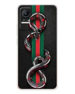 Чехол для Xiaomi Civi с картинкой «Gucci — змея на полосе»